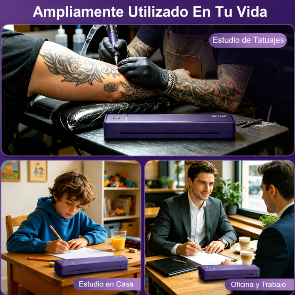 Impresora Inalámbrica Portátil para Plantillas de Tatuajes